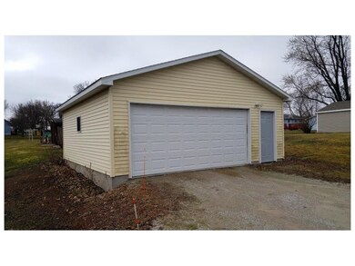 Close up of over-sized 2 stall garage