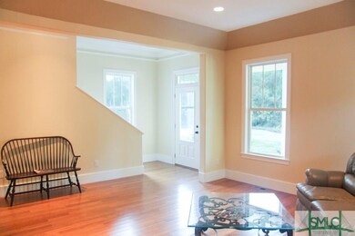 View of the living room to the front door.