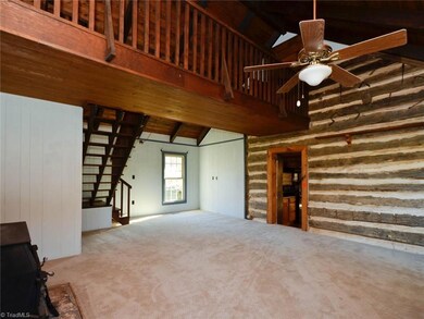 Beautiful exposed log in the home adds so much character!
