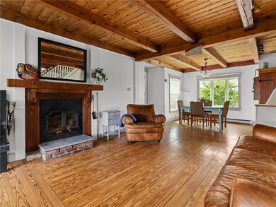 Wood burning fireplace in Living Room.