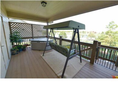 The covered deck has composite flooring and plenty