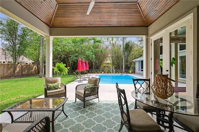 Cabana and pool
