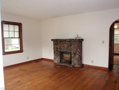 Living Room with decorative fireplace