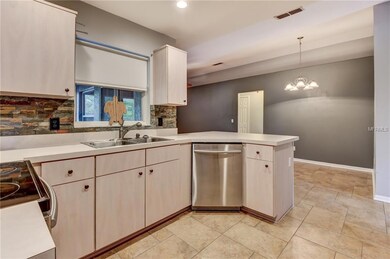 Kitchen with new backsplash