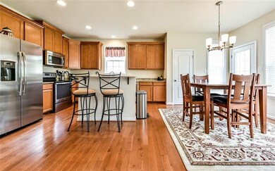 Rich hardwood floors match the beautiful upgraded 