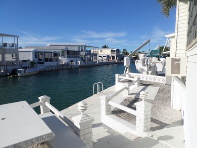 Patio with water view