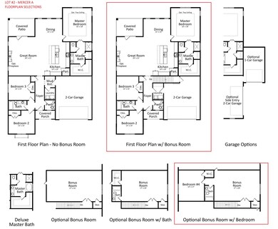 Floorplan Selections - Lot #2 - Mercer A