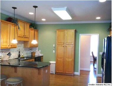 Updated spacious kitchen with lovely pendant light