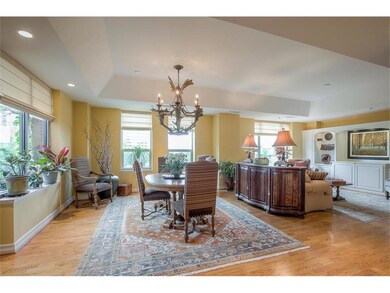 Spacious dining room provides lots of space for fa