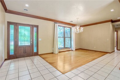 View of the entry and the formal dining area