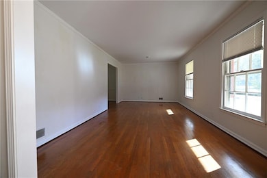 great room with dark hardwood / wood-style floors 
