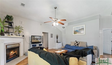 Fireplace image has been enhanced
