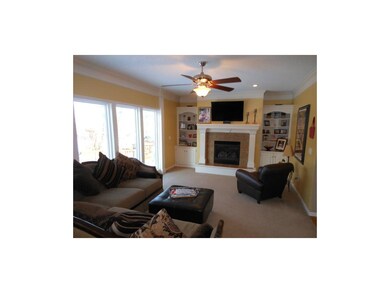 Beautiful living room with fireplace and built in 