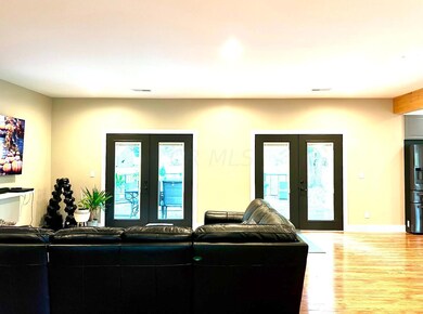 Living area facing deck