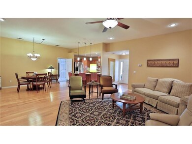 Just look at this open floor plan and high ceilings!