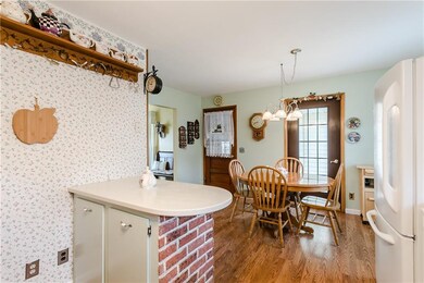 French door leads to back deck for ease in serving