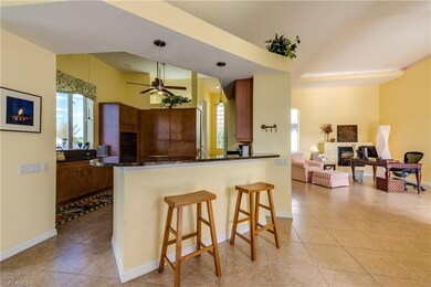 Breakfast Bar off Kitchen & Living Room