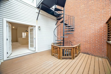 Step from the dining room onto a large back patio—