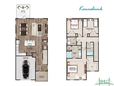 Rendering only. Plan orientation, colors, dimensio