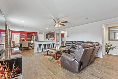 Kitchen opens up to living