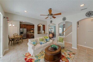 Large family room for entertaining.