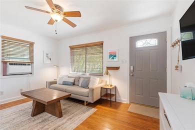 Living area with plenty of natural light, light w