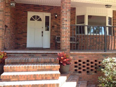 Front door with porch