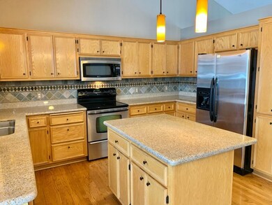 Abundance of cabinets and updated lighting.