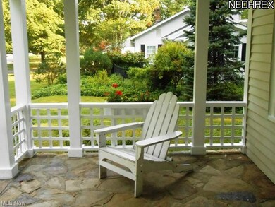 Relax on the stone front porch.