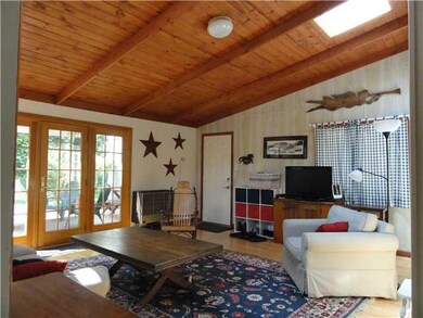 Family Room. Cathedral ceiling family room with fr