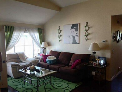Family room with vaulted ceilings