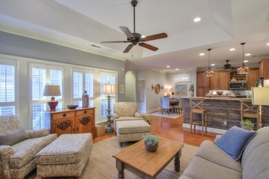 Enjoy this open living space with the living room, kitchen and breakfast nook. Hardwood floors flow throughout the main living areas.