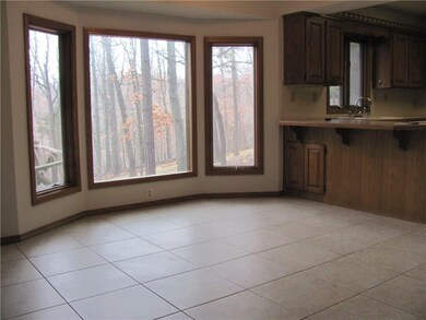 Dinning area has great views of back yard