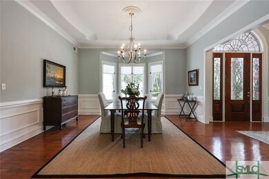 Large Dining Room with Architectural ceiling, exte