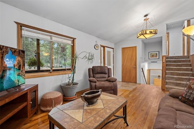 Main level living room looking toward front door
