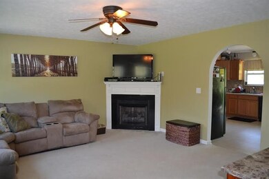 Cable outlet above the fireplace