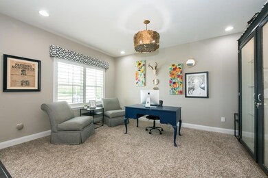 Unique one-of-a-kind chandelier, plantation shutte