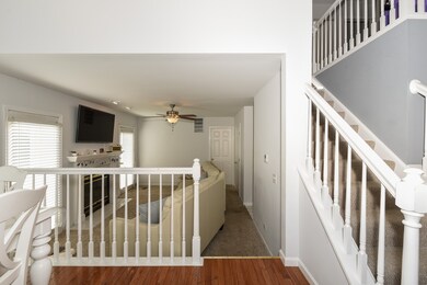 Kitchen overlooks family room