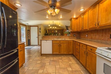 View of the gorgeous kitchen looking into the dini