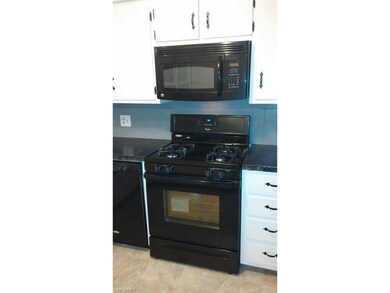 New gas stove and new vinyl flooring