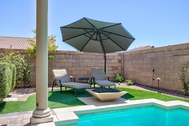 View of pool featuring fence
