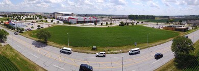 Right by the Field house