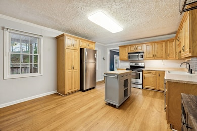 Another view of your kitchen with crown molding & window. 401 McClure St. Red Boiling Springs, TN 37150