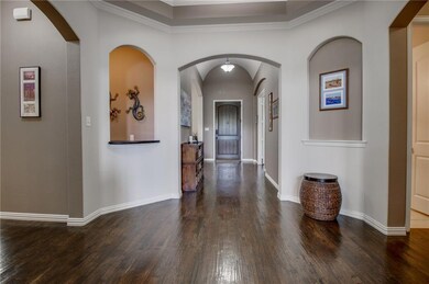 Rotunda with tray ceiling.