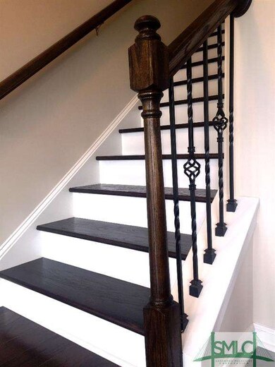 Beautiful wood and iron stairwell