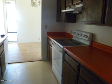 View of Kitchen into dining