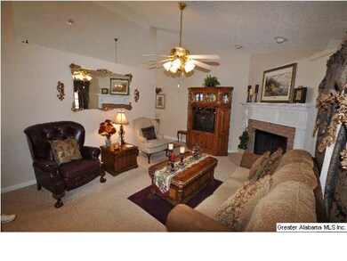 Beautiful living room with vaulted ceilings and a 