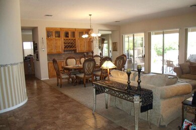 Formal living room and dining room area