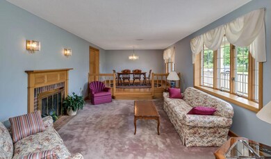 005_Sunken Living Room with fireplace -