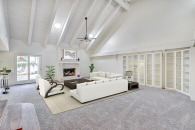 Family room staged